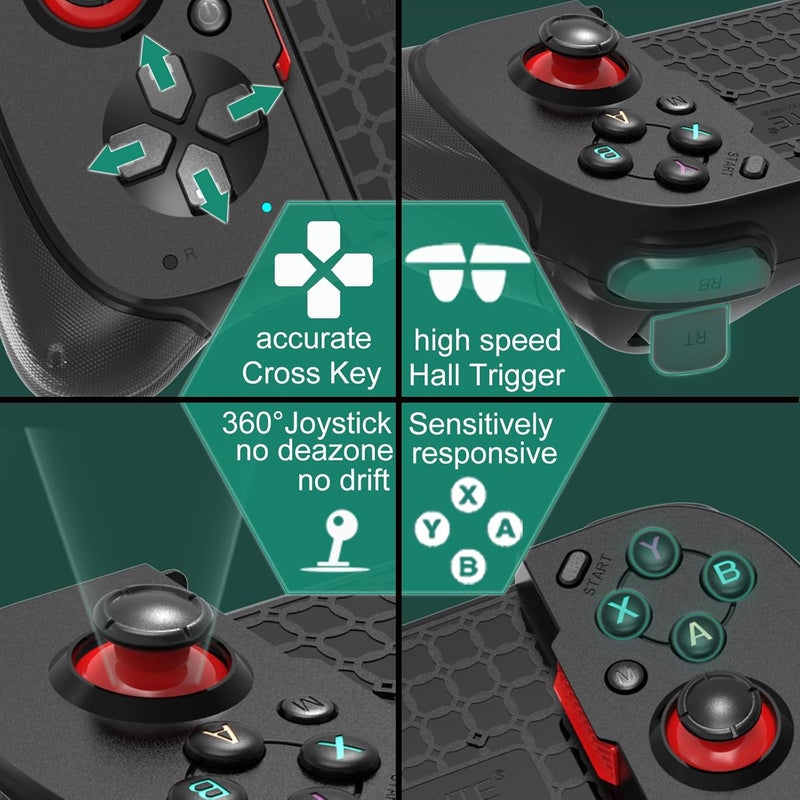 Megadream iOS/Android/PC Wireless Game Controller, Mobile Gamepad Joystick for iPhone 16/15/14/13, iPad, Samsung Galaxy/LG/TCL Phone Tablet- Hall Trigger - Call of Duty, Genshin Impact, Cloud Game, Delta Emulator - Image 5